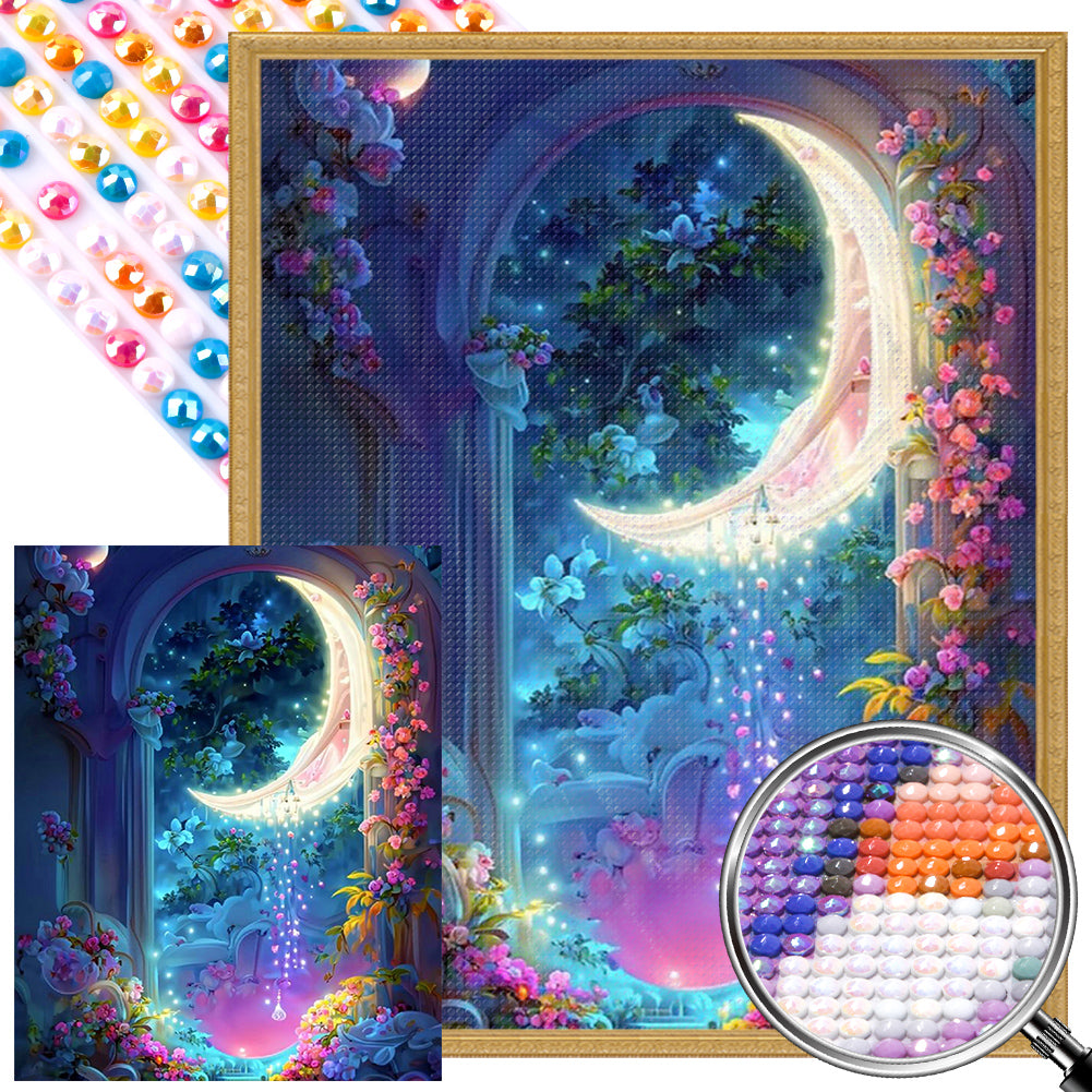 AB Diamond Painting - Full Round -dream moon (40*50CM)