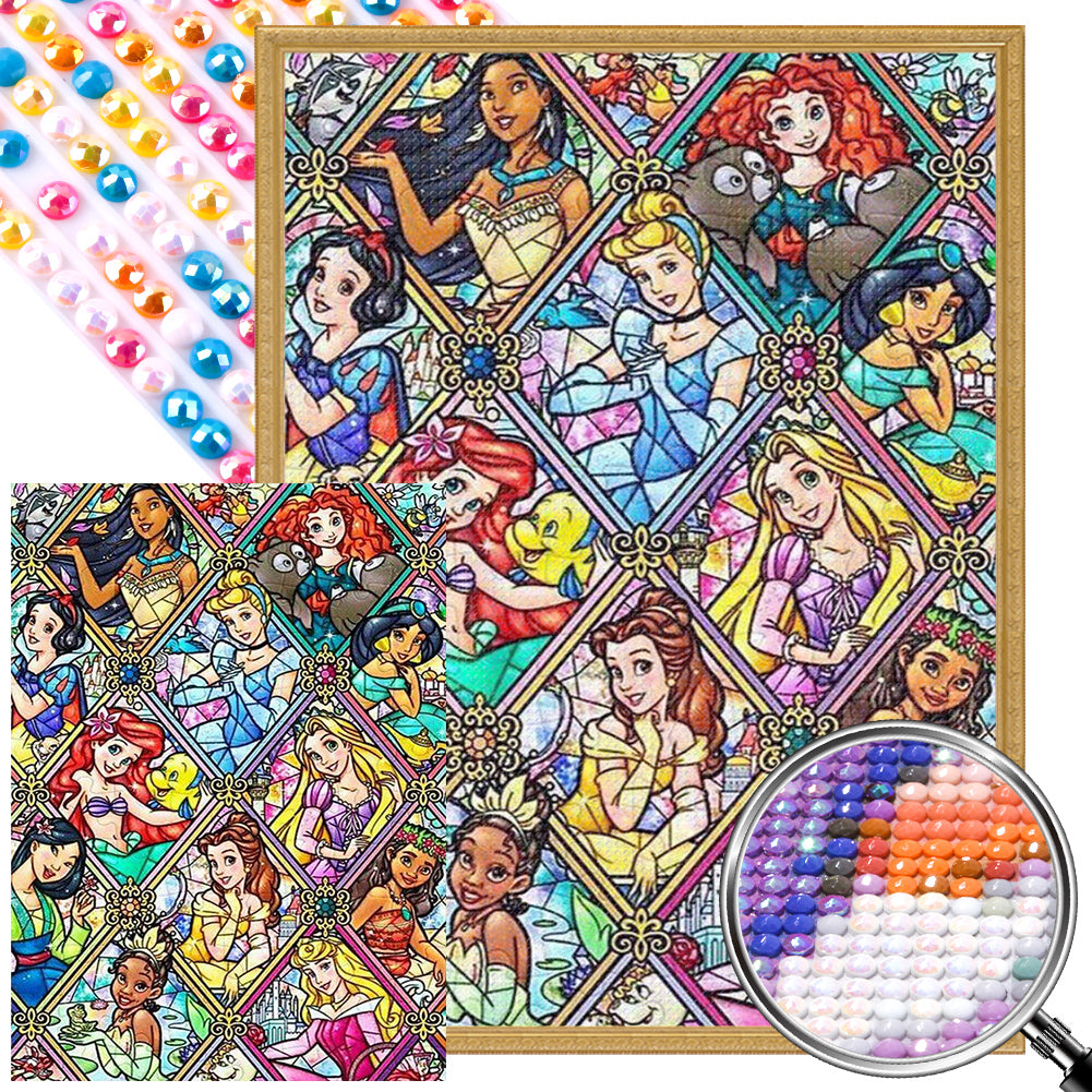 AB Diamond Painting - Full Round - Disney Princess (40*55CM)