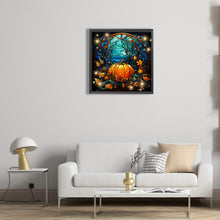 Load image into Gallery viewer, Diamond Painting - Full Round - Halloween funny pumpkin glass painting (30*30CM)
