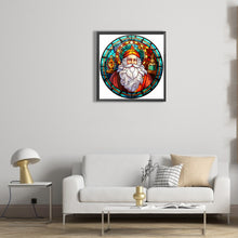 Load image into Gallery viewer, Diamond Painting - Full Round - Christmas Santa Glass Painting (30*30CM)
