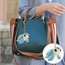 Load image into Gallery viewer, DIY Diamond Art Keychains Double Sided 6pcs Gem Keychains(Turtle)
