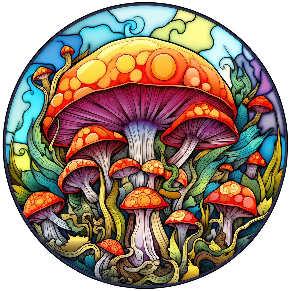 Diamond Painting - Full Round - mushroom glass painting (30*30CM)