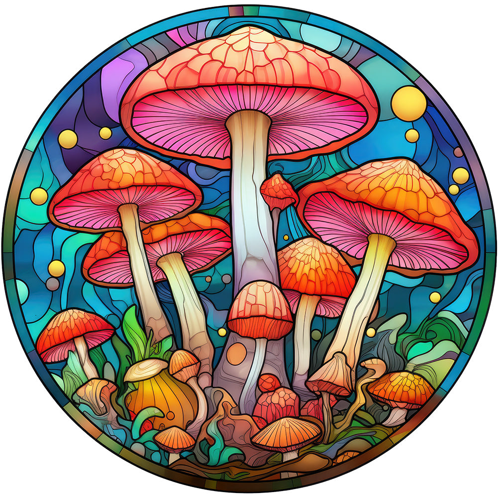 Diamond Painting - Full Round - mushroom glass painting (30*30CM)