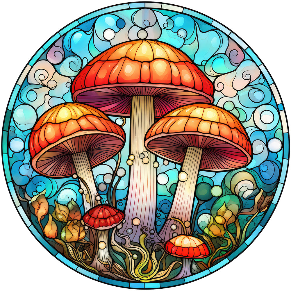 Diamond Painting - Full Round - mushroom glass painting (30*30CM)