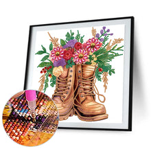 Load image into Gallery viewer, Diamond Painting - Partial Special Shaped - boots bouquet (30*30CM)
