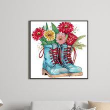 Load image into Gallery viewer, Diamond Painting - Partial Special Shaped - boots bouquet (30*30CM)
