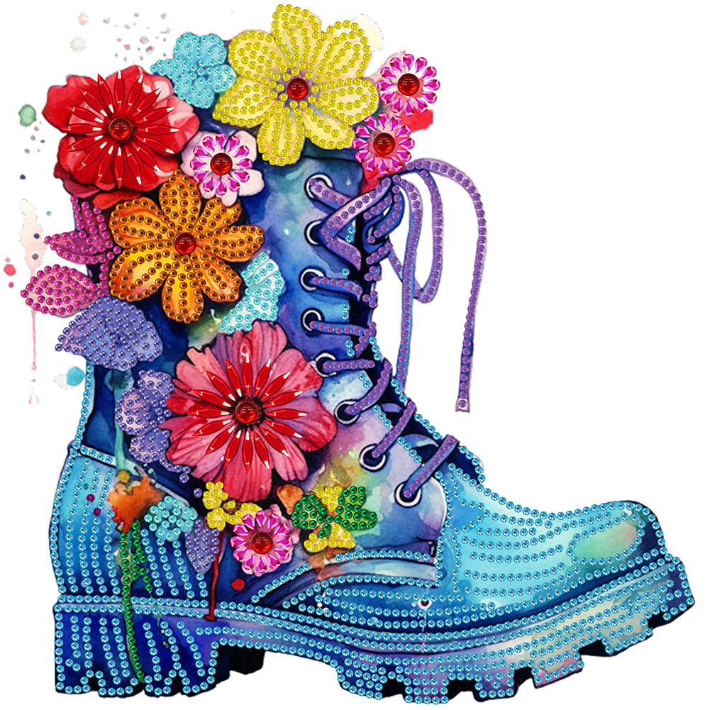 Diamond Painting - Partial Special Shaped - boots bouquet (30*30CM)