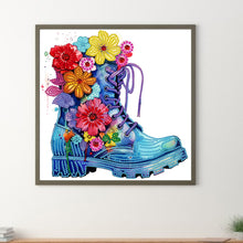 Load image into Gallery viewer, Diamond Painting - Partial Special Shaped - boots bouquet (30*30CM)
