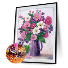 Load image into Gallery viewer, Diamond Painting - Partial Special Shaped - vase bouquet (30*40CM)
