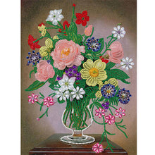 Load image into Gallery viewer, Diamond Painting - Partial Special Shaped - vase bouquet (30*40CM)
