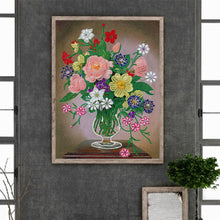 Load image into Gallery viewer, Diamond Painting - Partial Special Shaped - vase bouquet (30*40CM)
