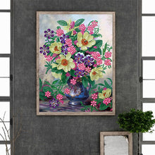 Load image into Gallery viewer, Diamond Painting - Partial Special Shaped - vase bouquet (30*40CM)
