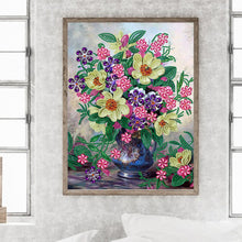 Load image into Gallery viewer, Diamond Painting - Partial Special Shaped - vase bouquet (30*40CM)
