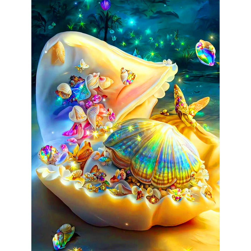 Diamond Painting - Full Round - Fantasy colorful shells (30*40CM)