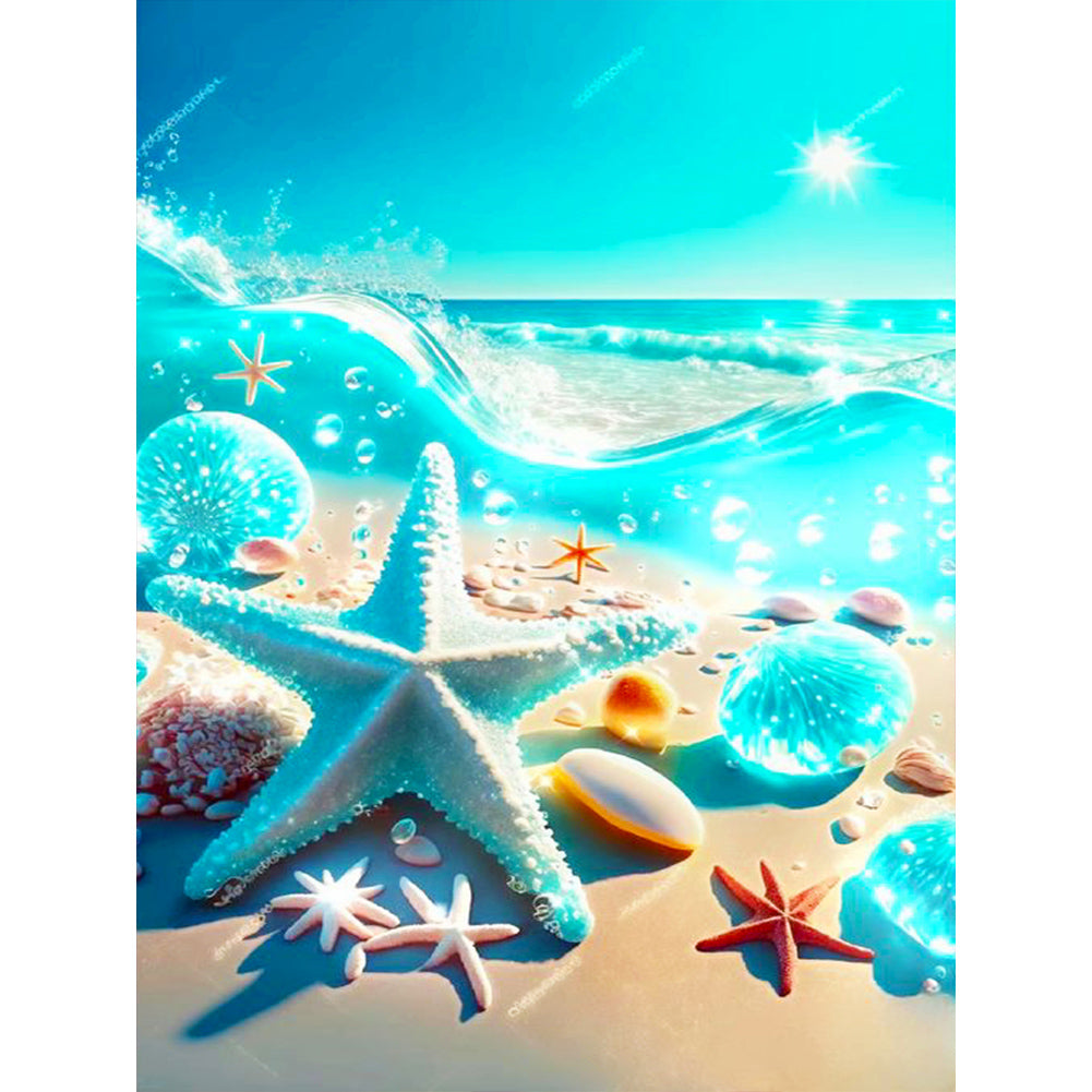 Diamond Painting - Full Round - dream beach starfish (30*40CM)