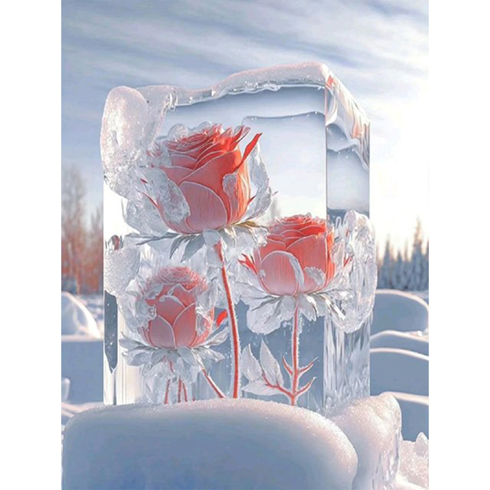 Diamond Painting - Full Round - Ice Cube Rose (30*40CM)
