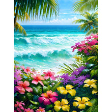 Load image into Gallery viewer, Diamond Painting - Full Round - flowers on the coast (30*40CM)
