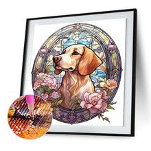 Load image into Gallery viewer, Diamond Painting - Full Round - dog under window sill (30*30CM)
