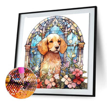 Load image into Gallery viewer, Diamond Painting - Full Round - dog under window sill (30*30CM)
