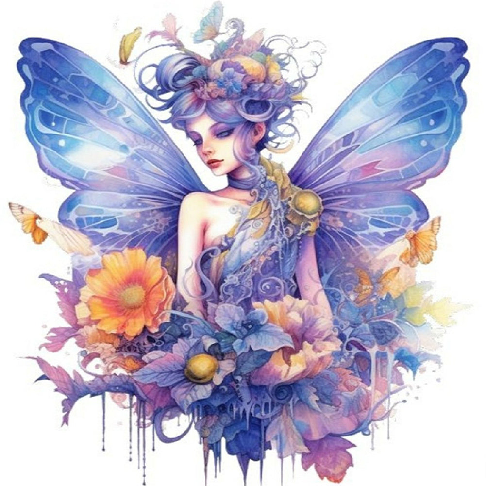 Diamond Painting - Full Round - butterfly fairy (30*30CM)