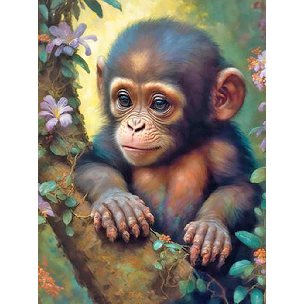 Diamond Painting - Full Round - little monkey (30*40CM)