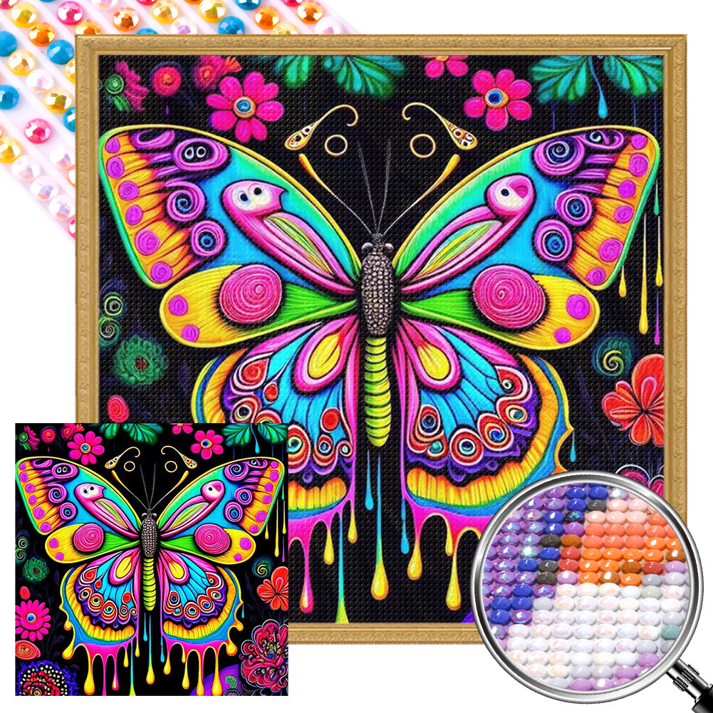 AB Diamond Painting - Full Round - Butterfly (40*40CM)