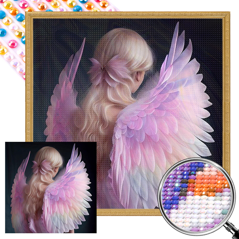 AB Diamond Painting - Full Round - angel girl (40*40CM)