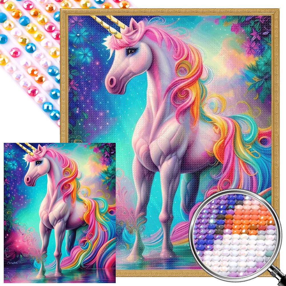 AB Diamond Painting - Full Round - fantasy unicorn (40*50CM)