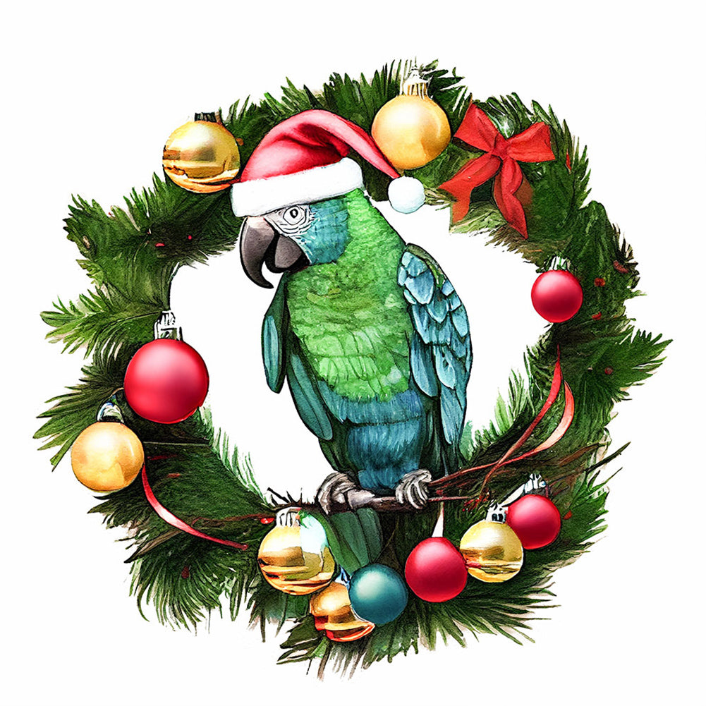 Diamond Painting - Full Round - small animal garland parrot (30*30CM)