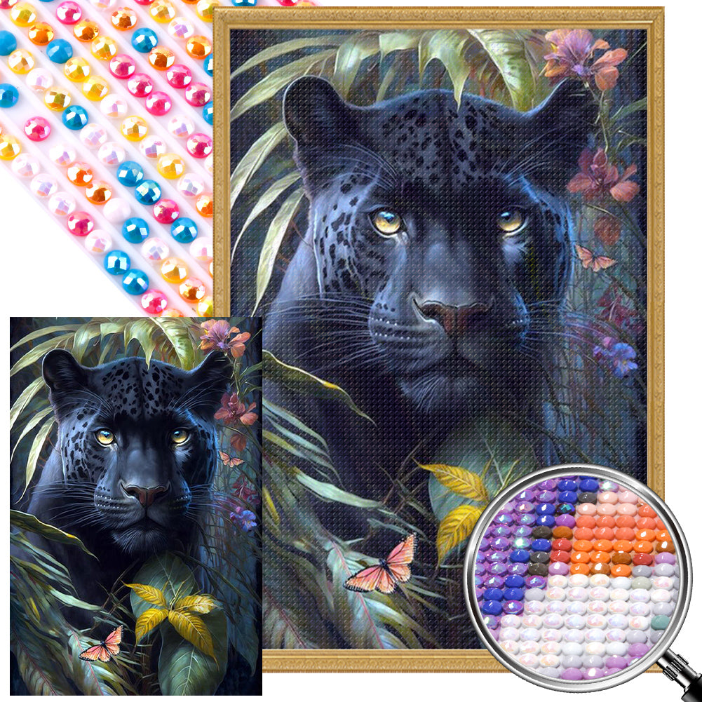 AB Diamond Painting - Full Round - black panther (40*60CM)