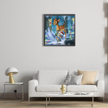 Load image into Gallery viewer, Diamond Painting - Full Round - Snow deer and squirrel (30*30CM)
