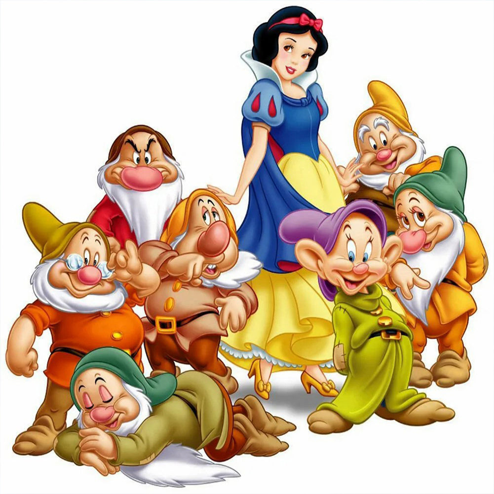 Diamond Painting - Full Round - Snow White and the Dwarfs (30*30CM)