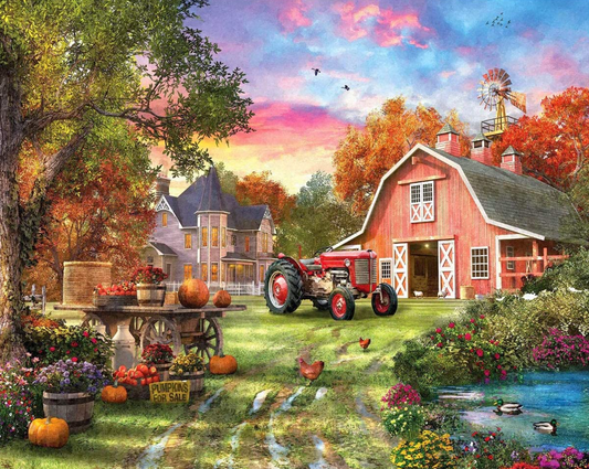 AB Diamond Painting - Full Round - The Autumn Farm (40*50cm)