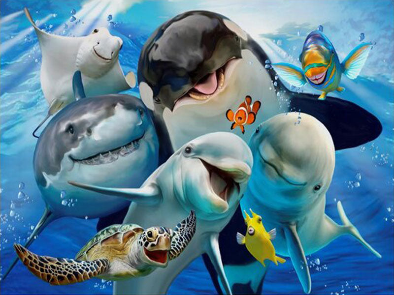 AB Diamond Painting - Full Round - Dolphin (40*50cm)