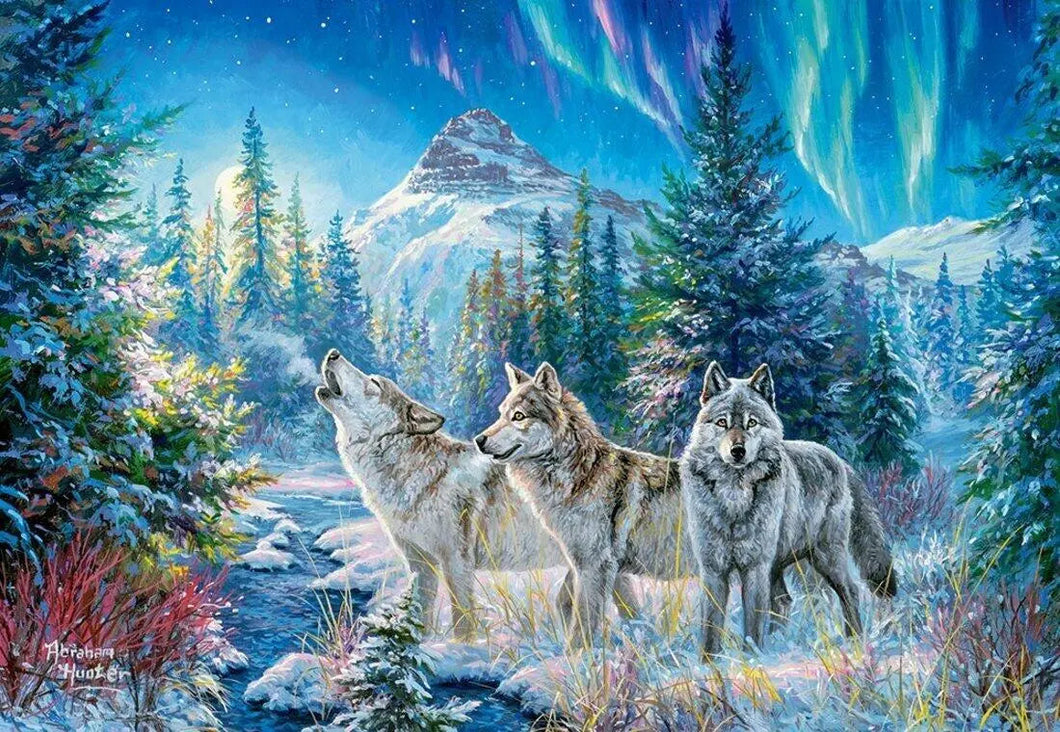 AB Diamond Painting - Full Round - Wolf (60*40cm)