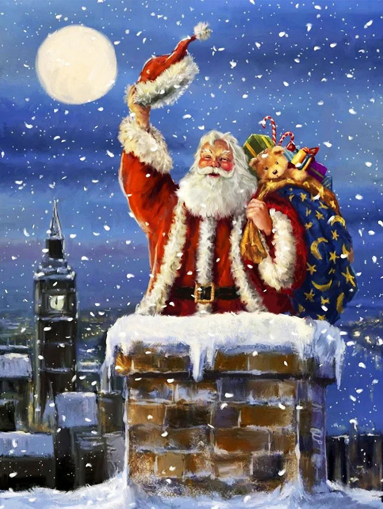 AB Diamond Painting - Full Round - Christmas Santa Claus (40*53cm)