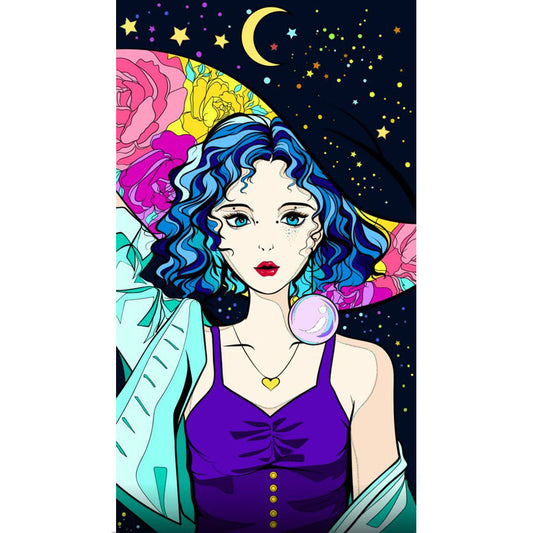Diamond Painting - Full Round - Girl (30*70CM)