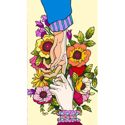 Diamond Painting - Full Round - Holding Flowers (30*70CM)
