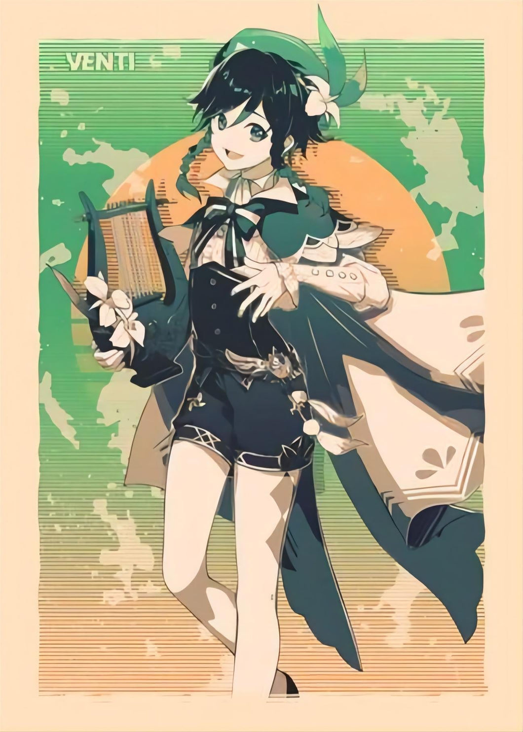 Diamond Painting - Full Round - Genshin Impact Games-Venti (30*40CM)