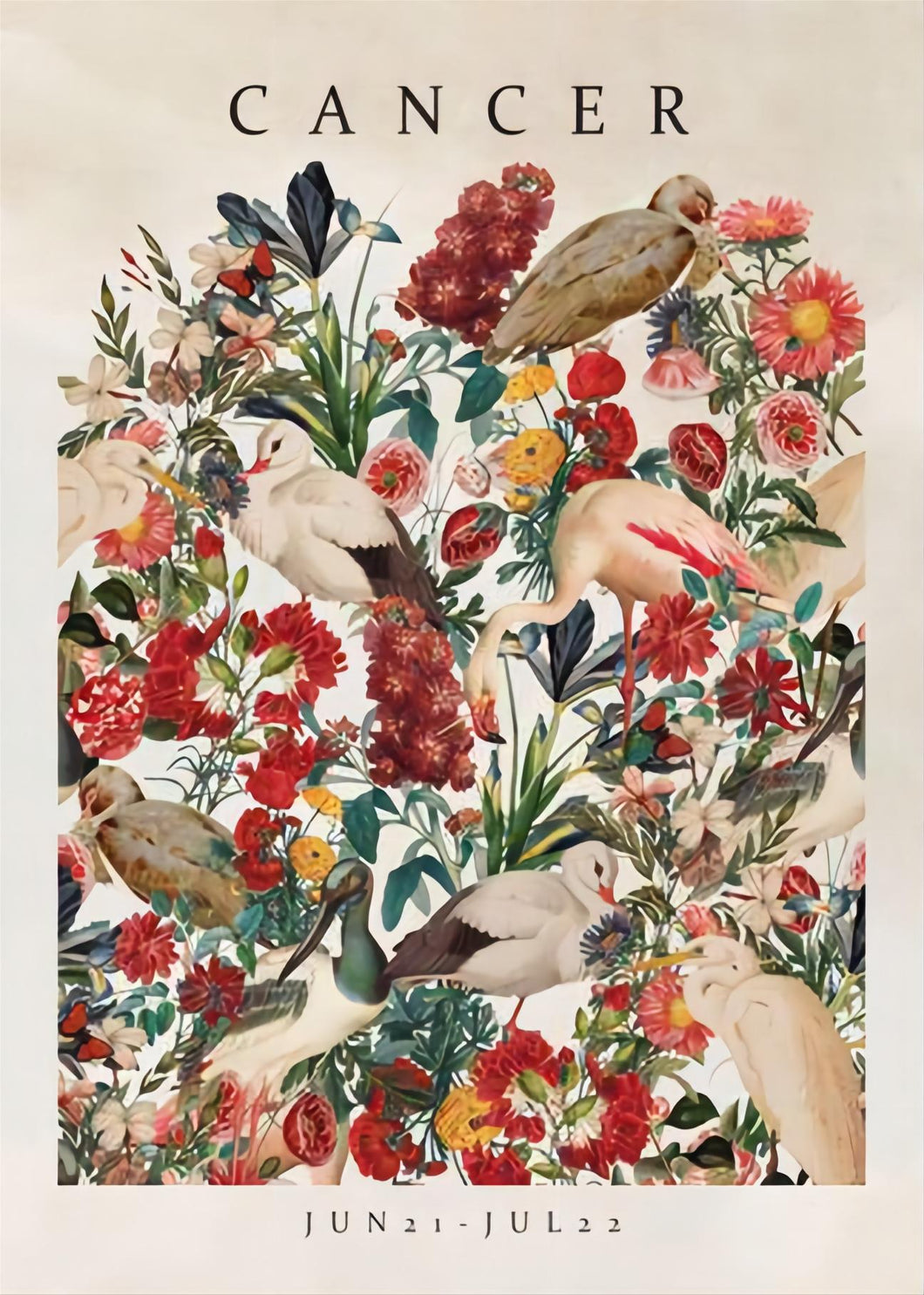 Diamond Painting - Full Round - Horoscope Flower Cancer (30*40CM)