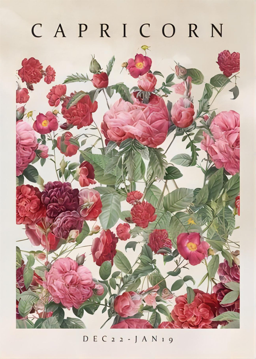 Diamond Painting - Full Round - Horoscope Flower Capricorn (30*40CM)