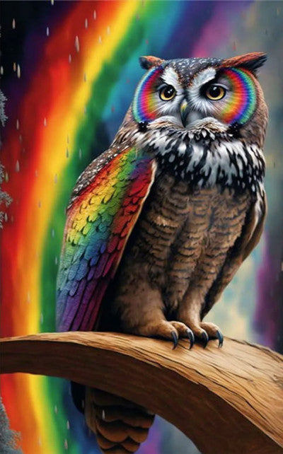 AB Diamond Painting - Full Round - owl (40*50CM)