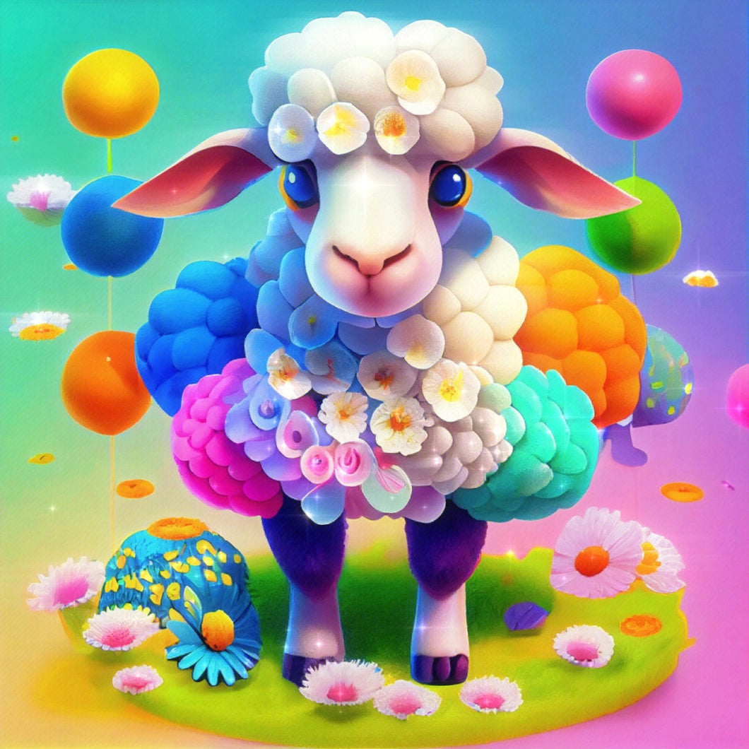AB Diamond Painting - Full Round - Animal Sheep (40*40cm)