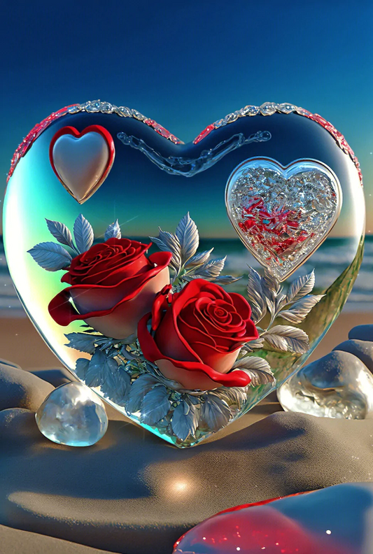 AB Diamond Painting - Full Round - Flower Love (40*60cm)