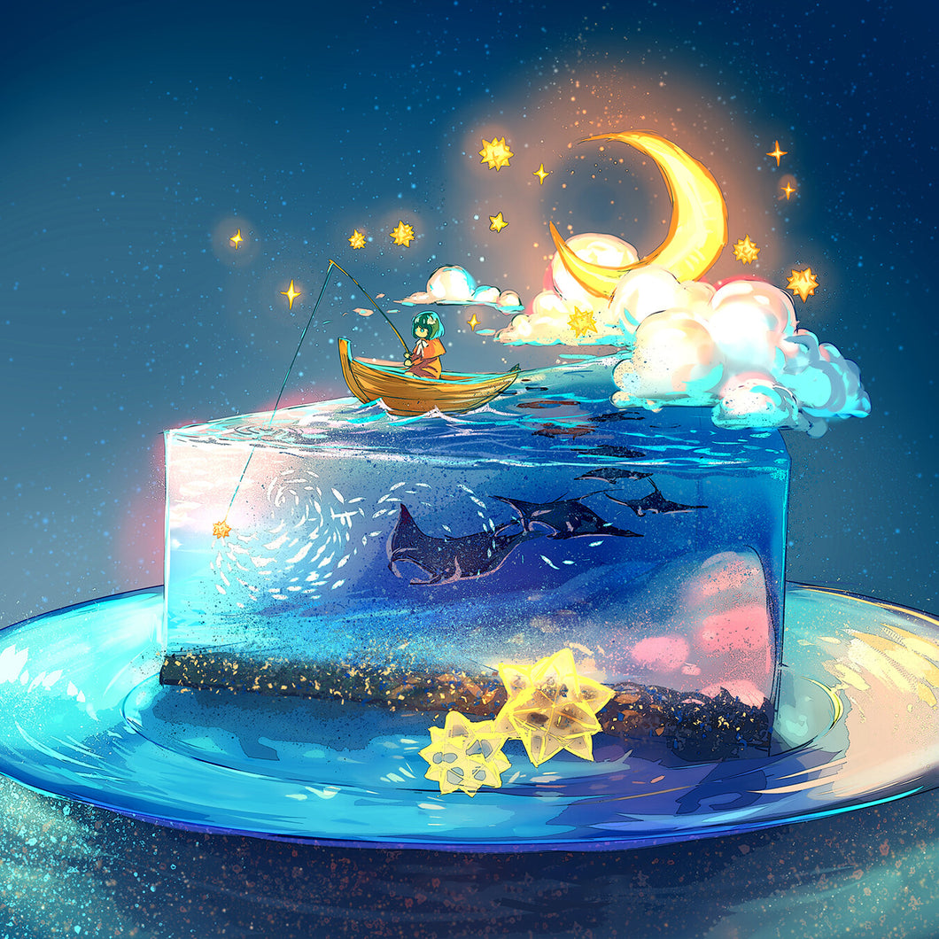 AB Diamond Painting - Full Round - Anime Dream Moon Dessert (40*40CM)