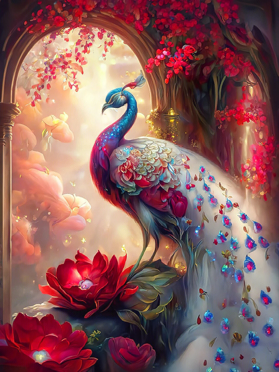 AB Diamond Painting - Full Round - Peacock (40*53cm)