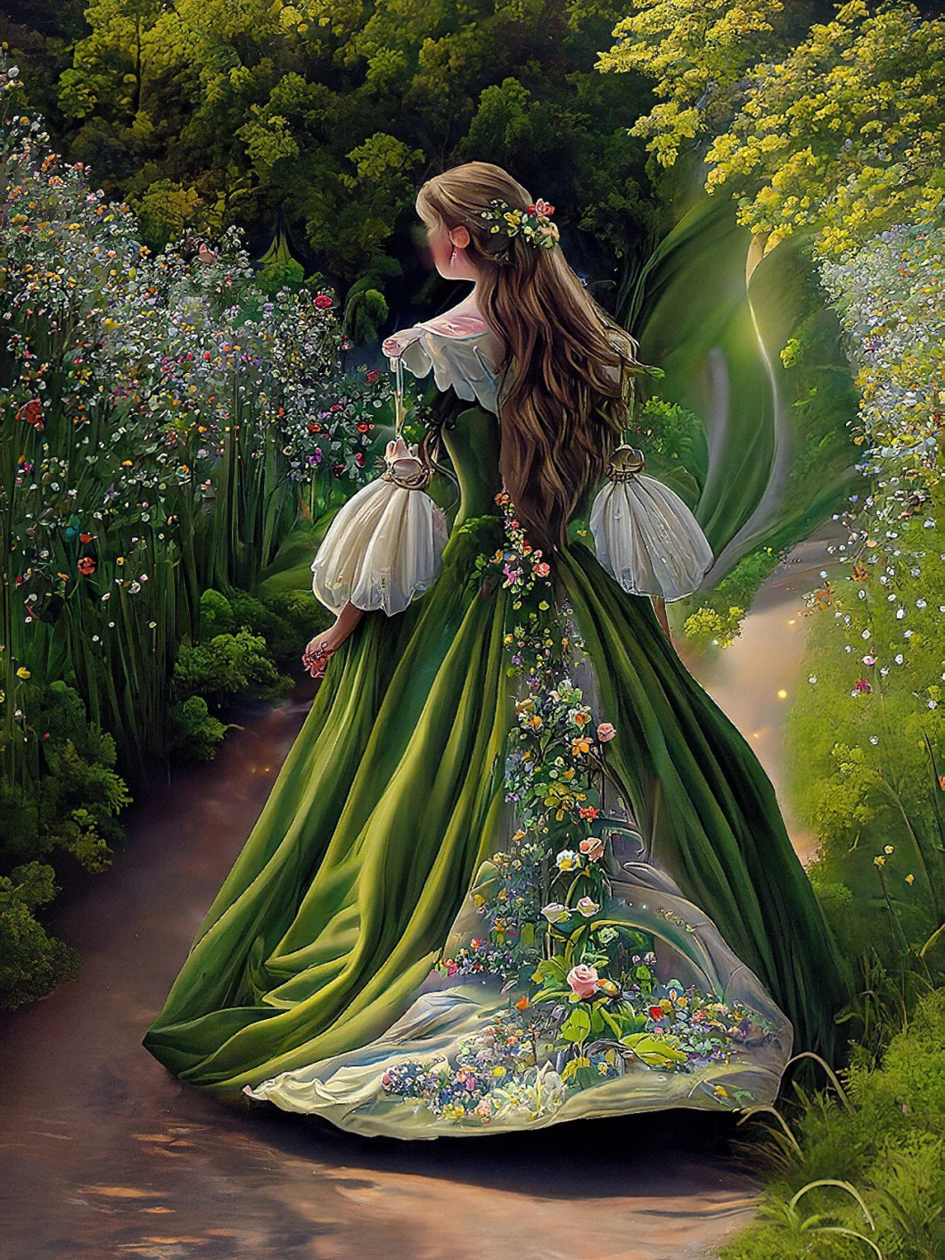 AB Diamond Painting - Full Round -  Dreaming of her (40*50CM)