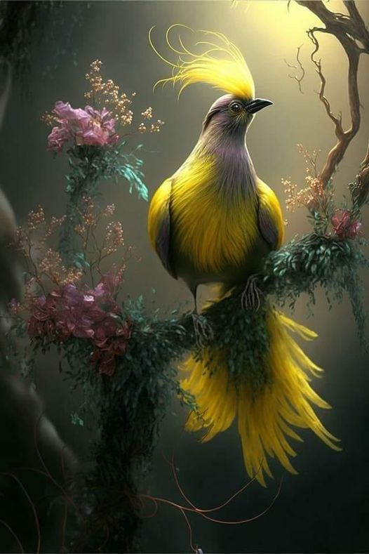 AB Diamond Painting - Full Round - Yellow Bird (40*60cm)