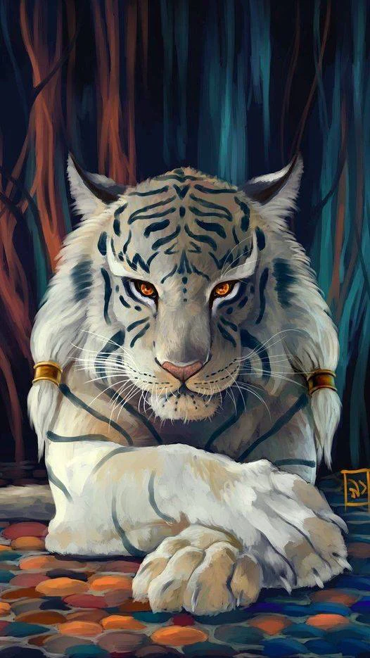 AB Diamond Painting - Full Round - Animal Tiger (40*70cm)