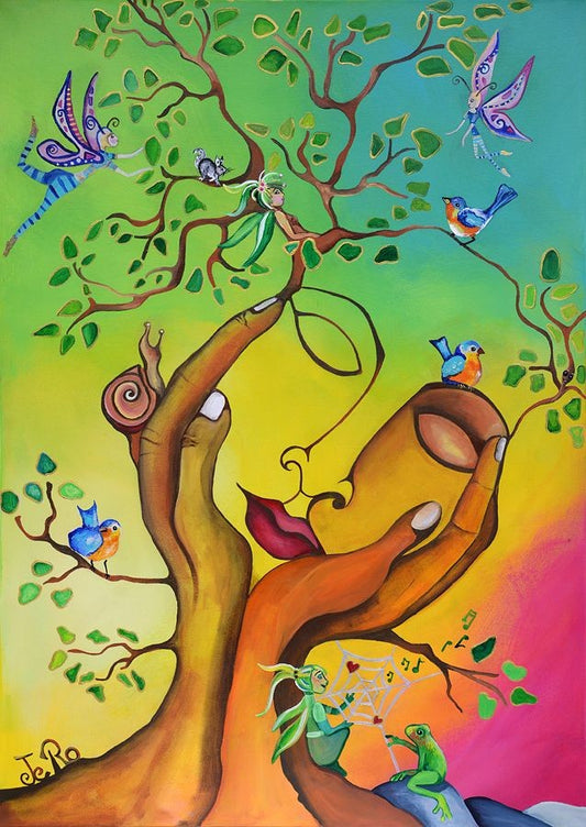 AB Diamond Painting - Full Round - Abstract Art Tree (40*56cm)